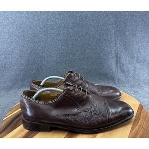 Mezlan Nicola Men's US 12W Leather Cap Toe Oxford Made In Spain Brown